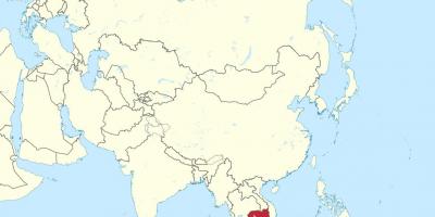 지도 캄보디아에서 아시아