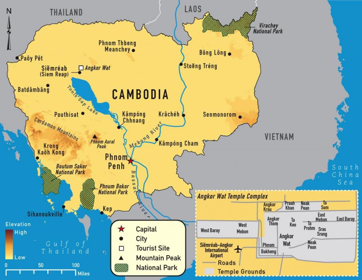 앙코르 지도 캄보디아