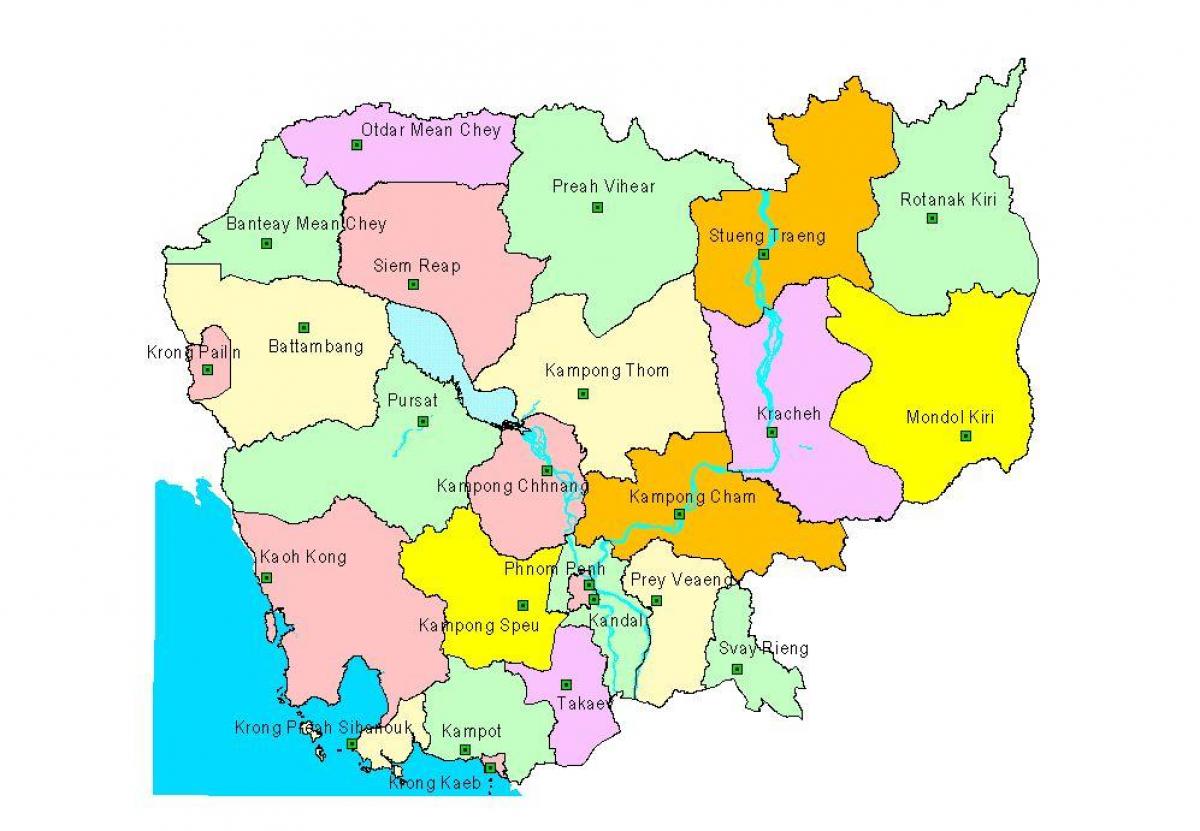 지도 캄보디아의 지역