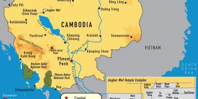앙코르 지도 캄보디아